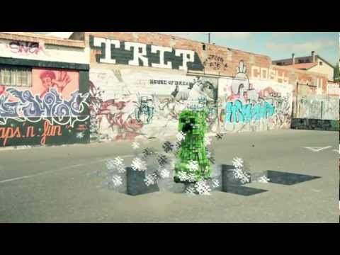 MINECRAFT - Creeper Slow Motion Explosion In Real Life