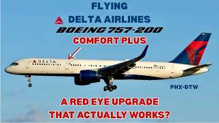 Flying Delta's B757-200 Comfort Plus | A Red-Eye Upgrade That Actually Works? PHX–DTW