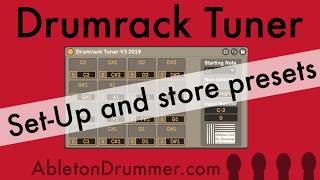 Drumrack Tuner Tutorial Part 1   Set Up and Store Presets   AbletonDrummer