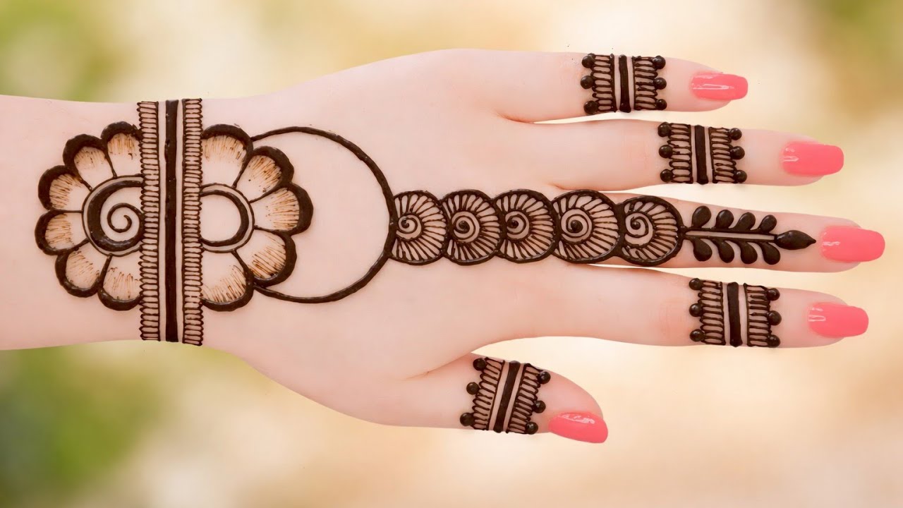 Very easy and simple mehendi design for girls #backhandmehendidesignnewandbeautiful#@darkerheena|