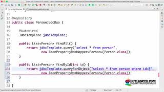 028 Step 09   Implementing findById Spring JDBC Query Method
