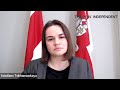 Sviatlana Tsikhanouskaya: ‘Toughest sanctions for Russia will be a free and democratic Belarus’