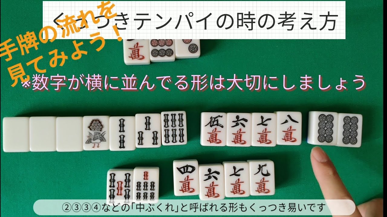 麻雀教室④『実際の手牌の流れを見てみよう』  ０から築き上げる健康麻雀教室