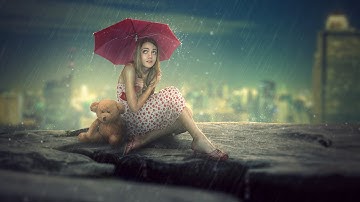 In The Rain - Photoshop Manipulation Tutorial