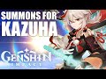 GOING ALL IN! SUMMONS FOR KAZUHA! (Genshin Impact)