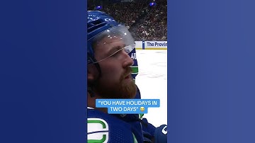 BRUTAL chirp from Filip Hronek to the Flames bench #hockey #nhl #micdup #chirp #sports #vancouver