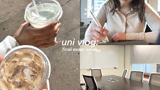 uni study vlog 📓📎: final exam week, realistic productive days, exploring libraries, etc.