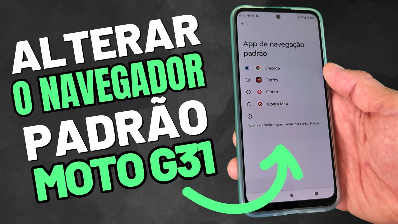Como alterar o navegador padr o no celular motorola moto g31 youtube