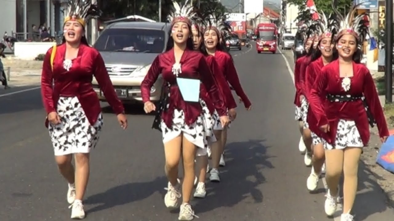 Meriahkan Hut RI Ke 79 Lomba Gerak Jalan Desa Banjaranyar Tegal