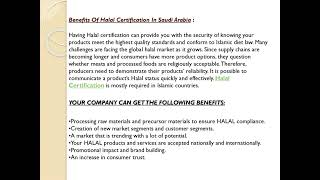 Benefits of Halal Certification in Saudi Arabia