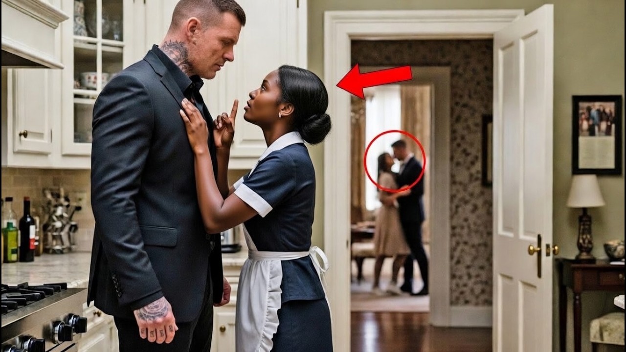 “Stay Quiet!” The black maid Whispered When The mafia Boss Walked In… Seconds Later, He Froze
