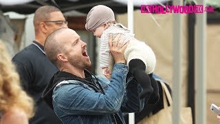 Aaron Paul Takes His Adorable Daughter Story Out Shopping At The Studio City Farmers Market 6.24.18
