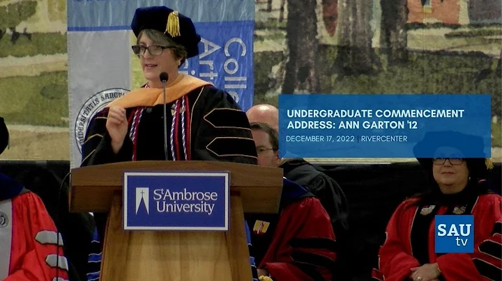 SAUtv: Undergraduate Commencement Address - Ann Ga...