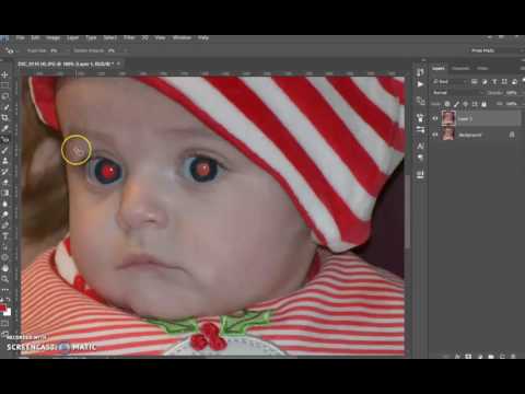 Photoshop Tutorial | Removing red eyes with the red eye tool