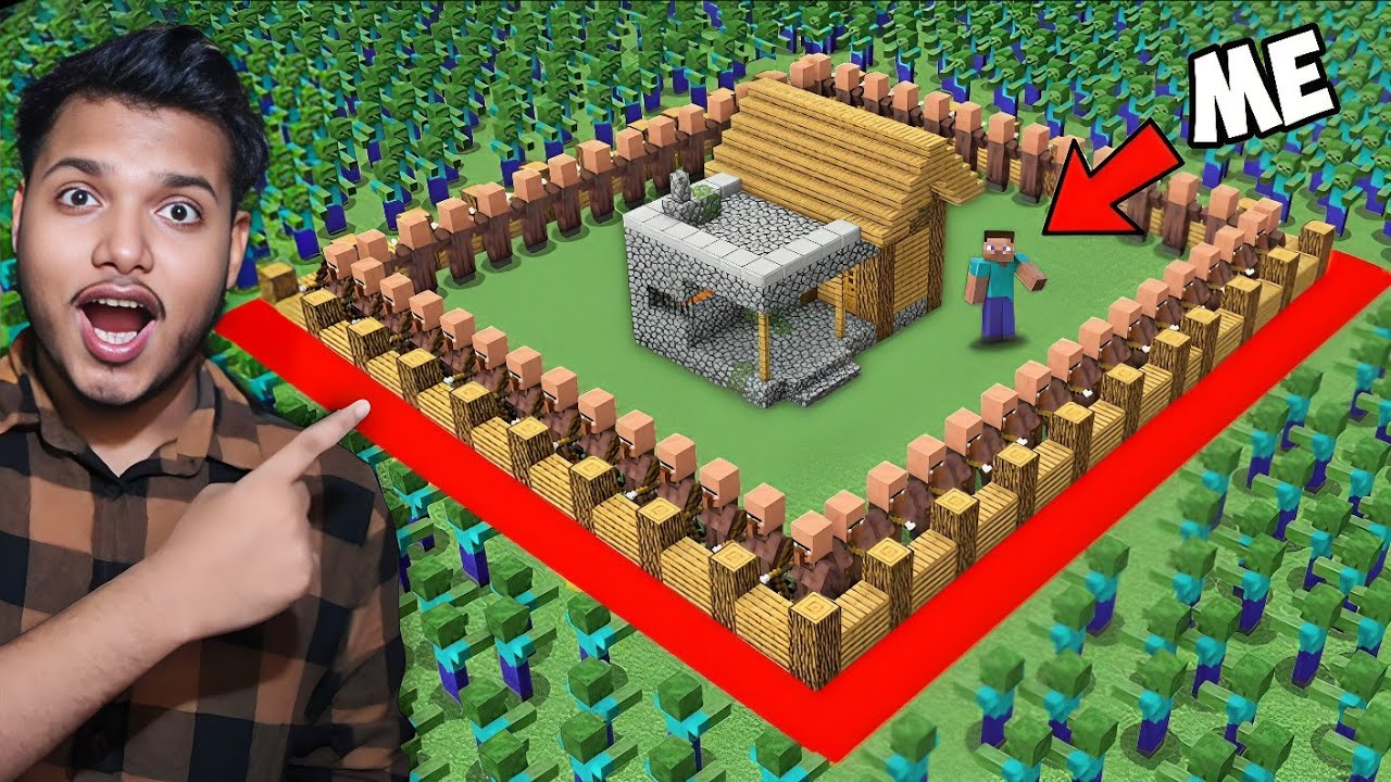 Minecraft Villagers SPLIT The Village In Half Against Zombies!