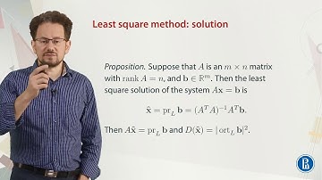 Inconsistent systems and the least squares method - First Steps in Linear Algebra for Machine
