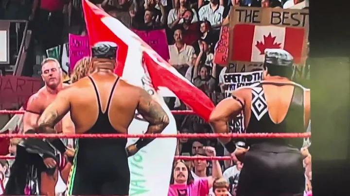 Brian Pillman Holds Up a Nation of M@sturbation Fan Sign Before Owen & Bulldog Match Anvil Laughs 97