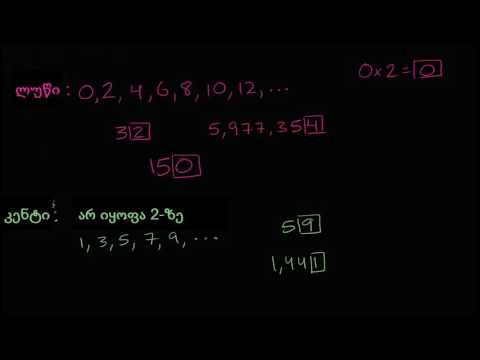 რა არის ლუწი და კენტი რიცხვები