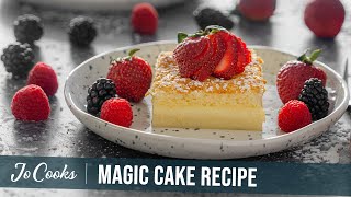 Magic Cake: 1 batter 3 layer cake | JoCooks.com
