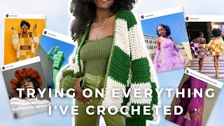Trying On Everything I've Crocheted | crochet inspiration