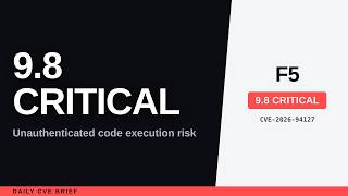 BIG-IP APM Flaw Lets Unauthenticated Attackers Run Code (CVE-2026-94127)