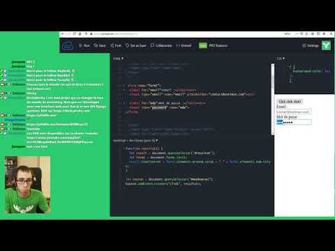 Extrait : Formulaire HTML, input email et password