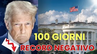 Trump in caduta libera: sondaggi disastrosi al 100° giorno della sua presidenza