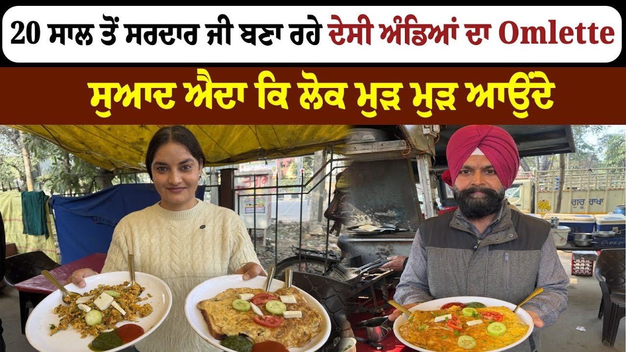 20 ਸਾਲ ਤੋਂ ਸਰਦਾਰ ਜੀ ਬਣਾ ਰਹੇ ਦੇਸੀ ਅੰਡਿਆਂ ਦਾ Omlette | Viral Egg Omelette| Amazing Punjab 