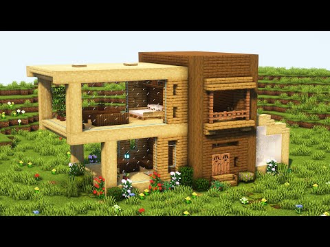 Video Minecraft | Cách Xây Nhà Hiện Đại Hai Tầng Bằng Gỗ Đơn... - youtube