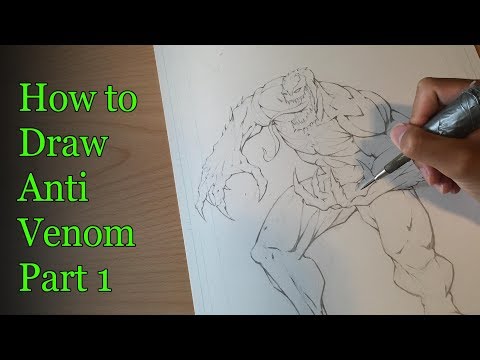 How to Draw Anti Vemom Part 1