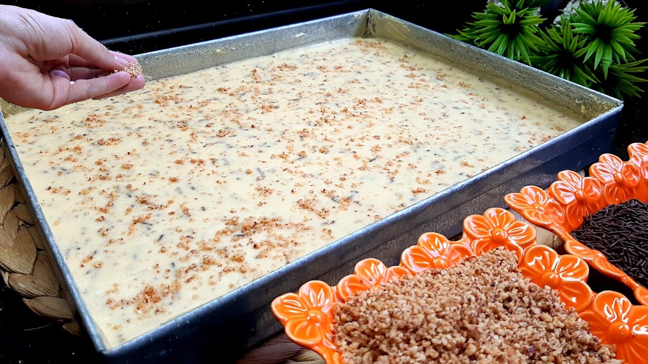 ألذ وأسرع مايمكن تحضري بحجم عائلي ونتيجة تحمر الوجه✔هادي لي تنفعك وتهنيك من كوطي والفطور❗بسبوسة كيك