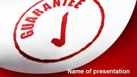 Guarantee Seal PowerPoint Template by PoweredTemplate.com