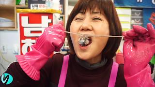 Kadın Ahtapotu Canlı Canlı Yiyor - Güney Kore