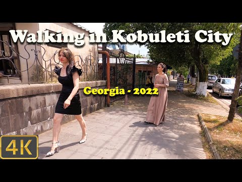 Walking in Kobuleti City- Georgia - 2022 - 4K 🇬🇪