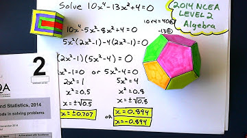 Level 2 Algebra NCEA Exam 2014 Question 1d
