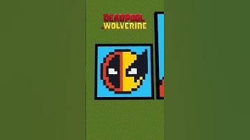 Deadpool and Wolverine logo Sand Art #minecraft #shorts