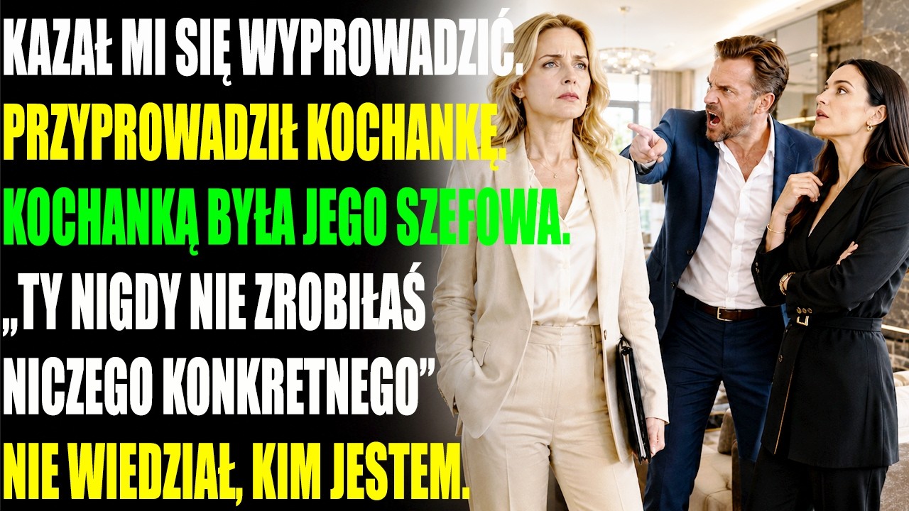 Przyprowadził swoją kochankę do naszego domu i powiedział mi: „Spakuj rzeczy i wynoś się jeszcze dziś". Ta kobieta zdjęła płaszcz i powiesiła go na moim haczyku, a on stał bez cienia skruchy. Nie...