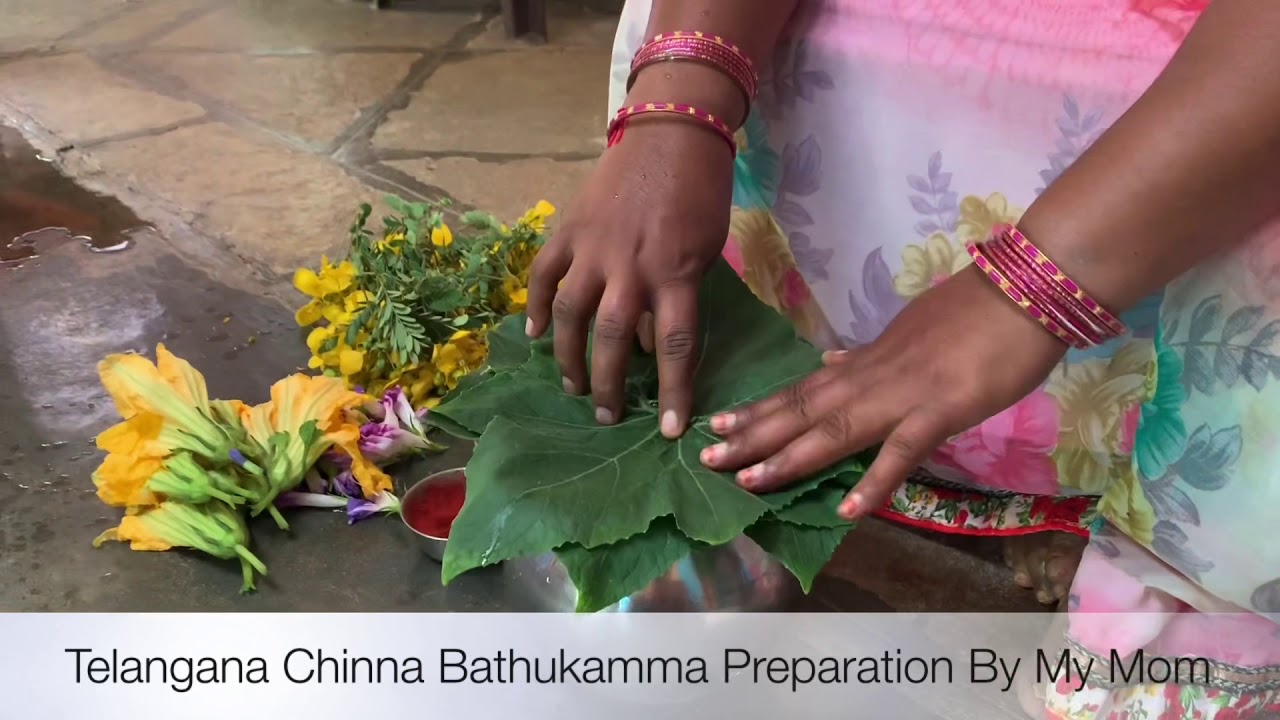 Telangana Chinna Bathukamma preparation by My Mom Bathukamma 2020