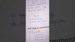 CS3301 - DATA STRUCTURES / NOV_DEC - 2024 IMPORTANT QUESTIONS / #education #trending