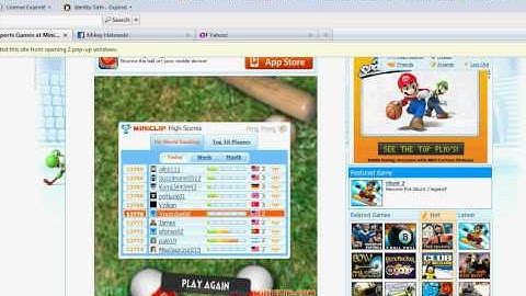 How to hack Ping Pong on miniclip!