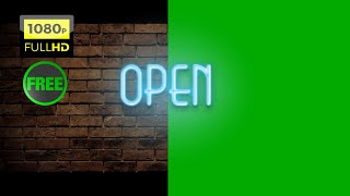 Green Screen -  Animated Neon Text Effect  Full HD