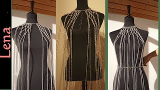 Famous 𝗠𝗮𝗰𝗿𝗮𝗺𝗲 with 𝗟𝗲𝗻𝗮 💎 rhinestone shoulder piece 💎 Strass Schulter Teil 💎Оплечье чокер из страз  Apolet Net Worth