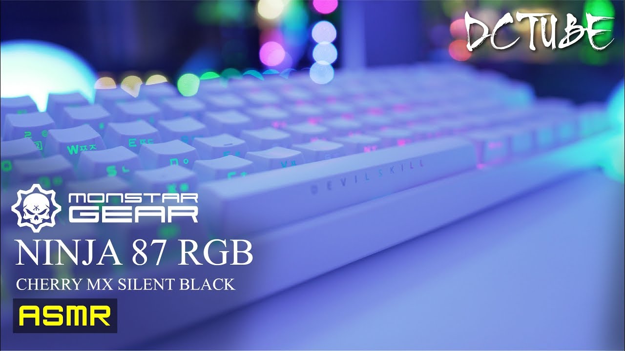 [ASMR] 몬스타 데빌스킬 닌자87 RGB 기계식 키보드 타건음 소리 (체리 저소음 흑축)