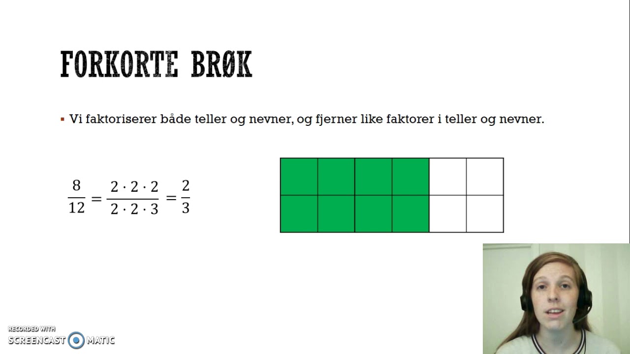 Utvide og forkorte brøker
