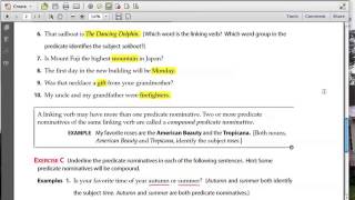 Full Pt. II: Predicate Nominative Exercise Guide