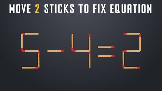 Tricky Maths Matchstick Puzzles With Solutions  Matchstick Equation Puzzles With Answers