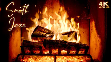 Relaxing Smooth Jazz Music Fireplace ~ Night Jazz Ambience