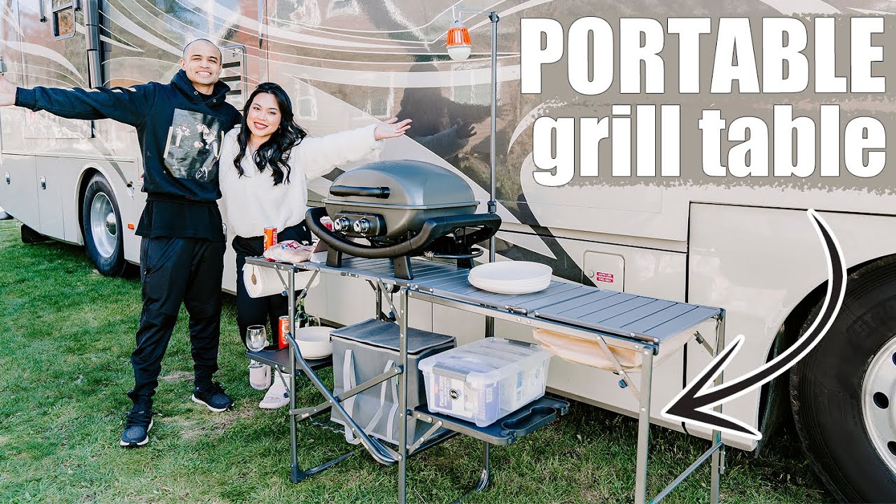 Portable Grill Table For Camping, RV Life