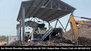 India’s Most Efficient Municipal Solid Waste Shredder | Shredo Installation | Shredder Working Video