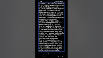 artificial intelligent document reader for blind outstanding OCR text assistive reading pdf using AI